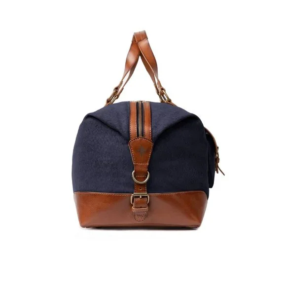 DRAKENSBERG Travel bag Sam Navy Bluehandmade vintage weekender
